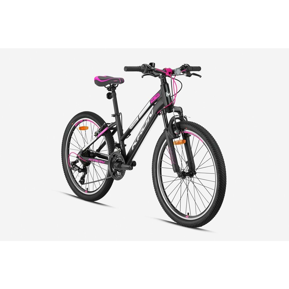 KRON XC 75 24 JANT LADY DAĞ BİSİKLETİ MAT SİYAH GRİ PEMBE