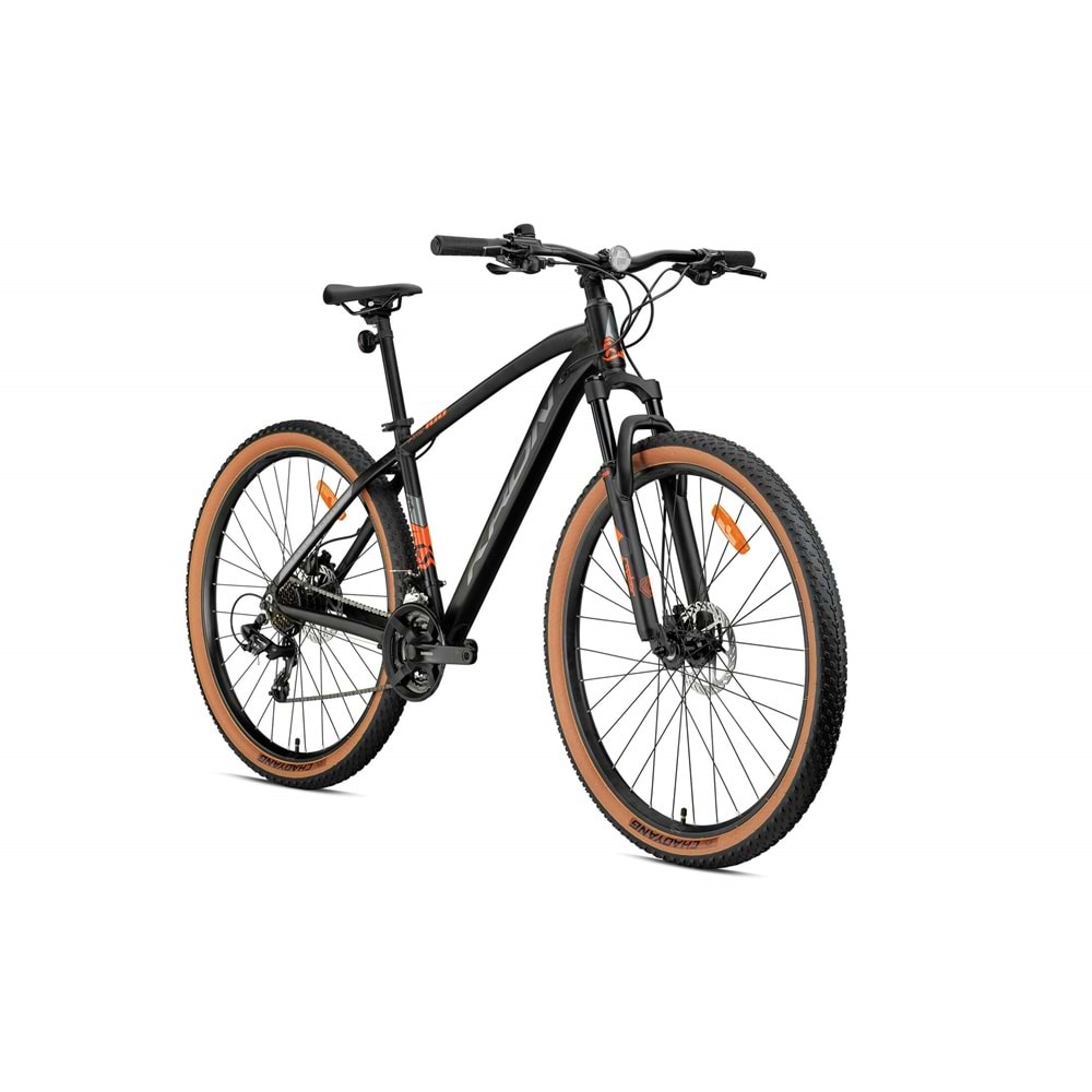 KRON XC 100 27.5 MTB 15 Size Hidrolik Fren Mat Siyah/Neon Turuncu-Füme