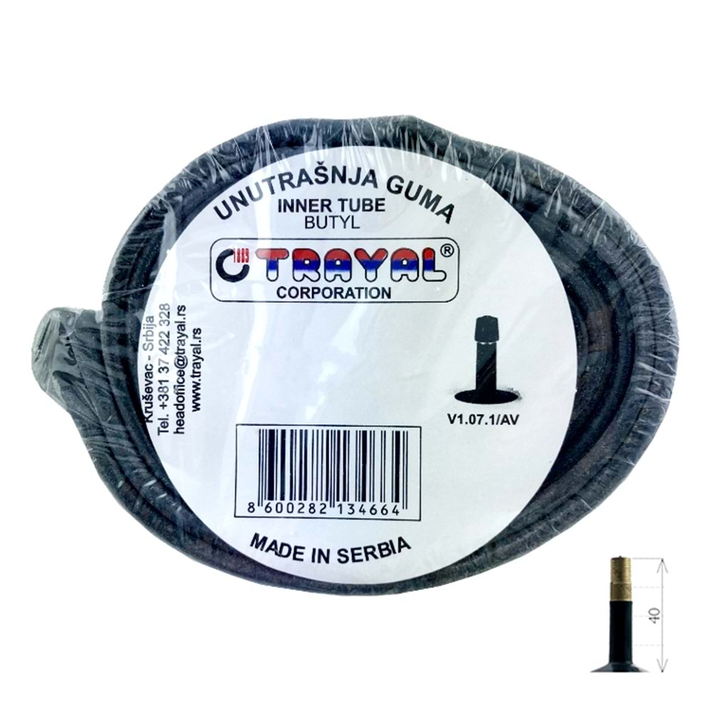TRAYAL 24X1,50-2,125 AV 40MM BİSİKLET İÇ LASTİĞİ