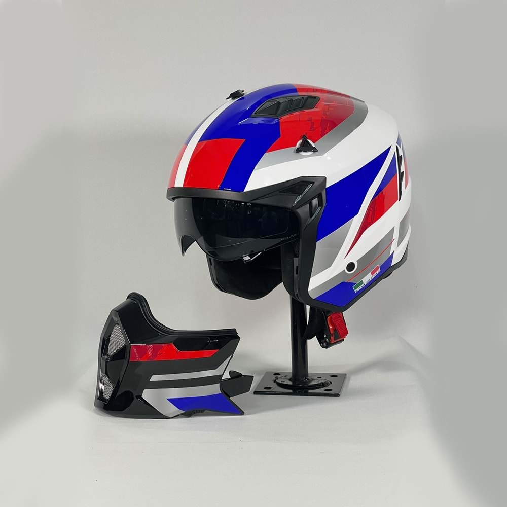 SWAY X1-X SEUL FULL FACE PROFESYONEL KASK - BEYAZ KIRMIZI - L