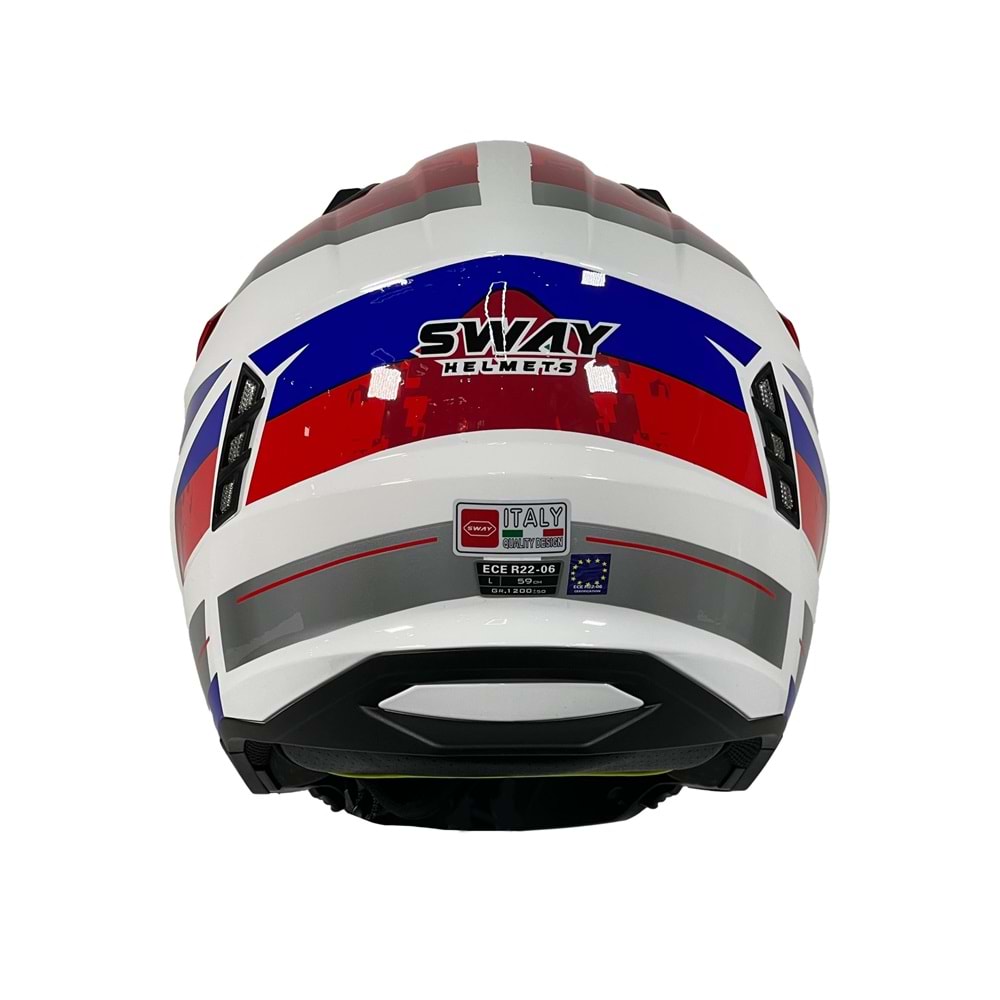 SWAY X1-X SEUL FULL FACE PROFESYONEL KASK - BEYAZ KIRMIZI - L