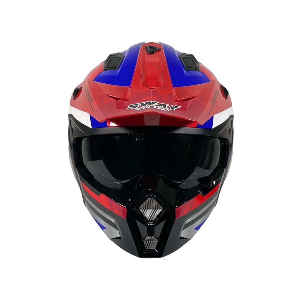 SWAY X1-X SEUL FULL FACE PROFESYONEL KASK - BEYAZ KIRMIZI - L
