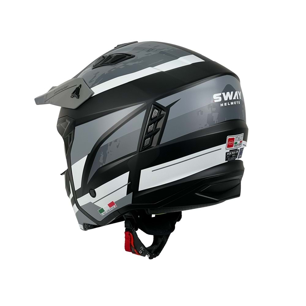 SWAY X1-X SEUL FULL FACE PROFESYONEL KASK - SİYAH GRİ - M