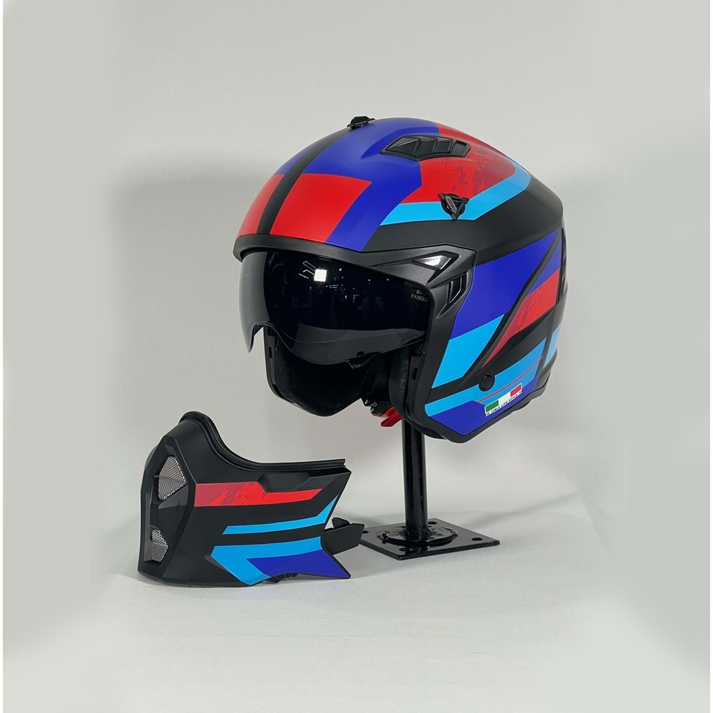 SWAY X1-X SEUL FULL FACE PROFESYONEL KASK - SİYAH KIRMIZI - S