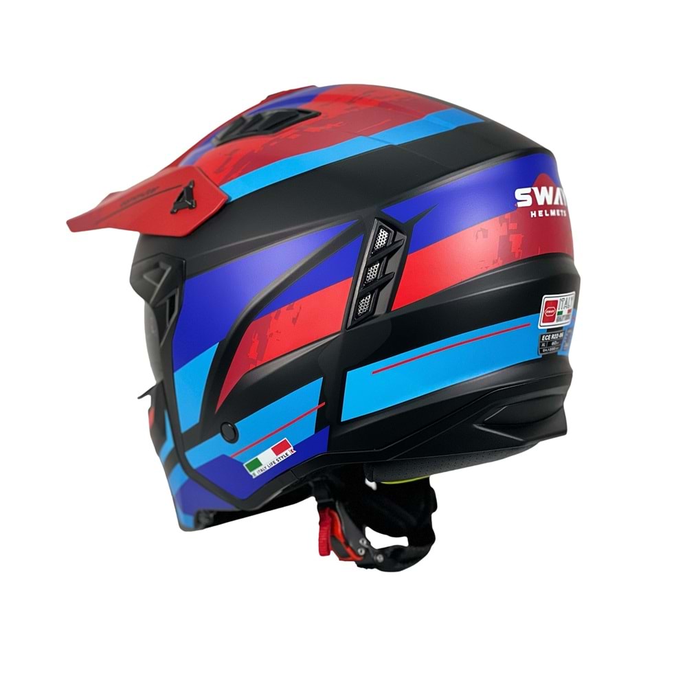 SWAY X1-X SEUL FULL FACE PROFESYONEL KASK - SİYAH KIRMIZI - S