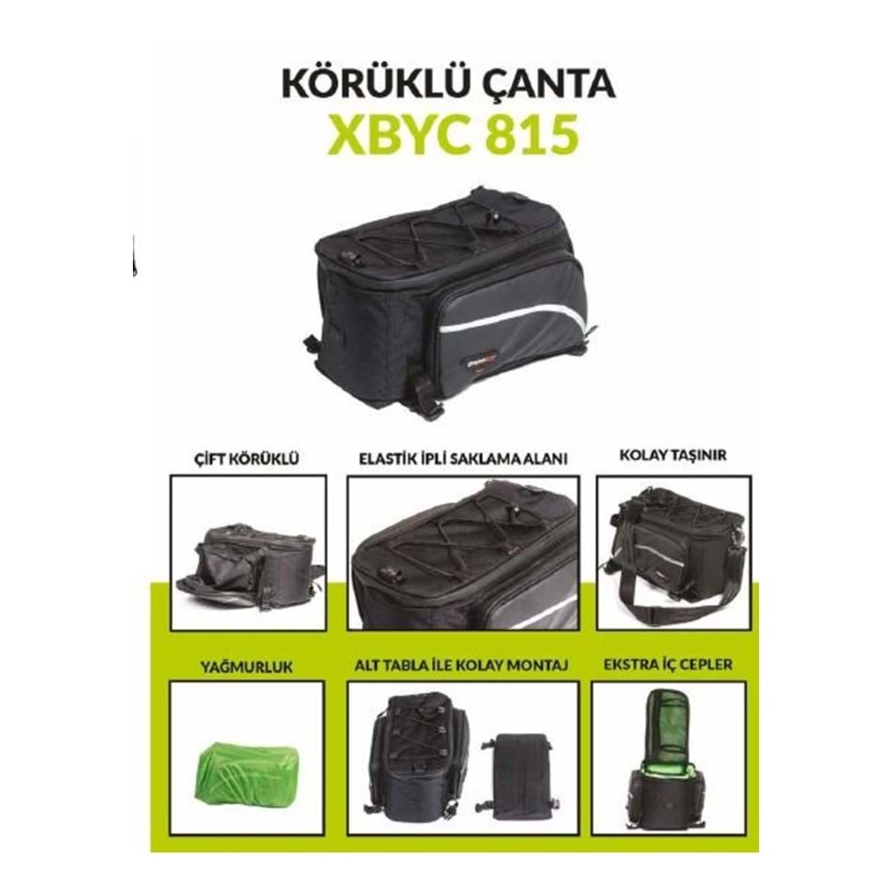 XBYC BİSİKLET ARKA BAGAJ ÜSTÜ HEYBELİ ÇANTA