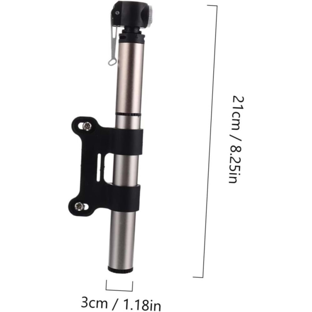 FORTE GT BİSİKLET POMPASI 120 PSI GÜMÜŞ