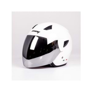 SWAY 702B VİZÖRLÜ YARIM KASK BEYAZ SMALL