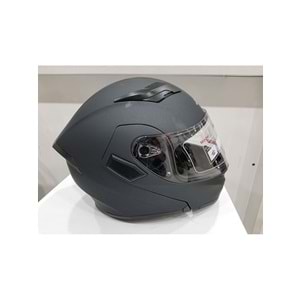 SWAY 902 ÇENE AÇILIR MOTORSİKLET KASKI - MAT SİYAH - L