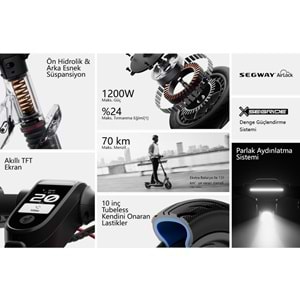 SEGWAY NİNEBOOT F3 PRO ELEKTRİKLİ SCOOTER 1200W