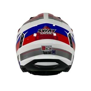 SWAY X1-X SEUL FULL FACE PROFESYONEL KASK - BEYAZ KIRMIZI - L