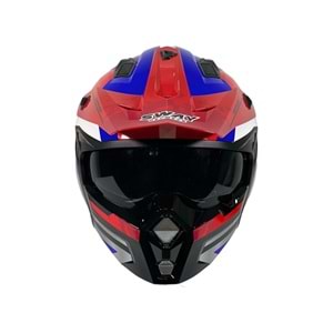 SWAY X1-X SEUL FULL FACE PROFESYONEL KASK - BEYAZ KIRMIZI - L