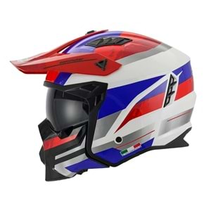 SWAY X1-X SEUL FULL FACE PROFESYONEL KASK - BEYAZ KIRMIZI - L