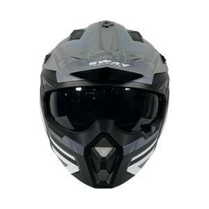 SWAY X1-X SEUL FULL FACE PROFESYONEL KASK - SİYAH GRİ - M