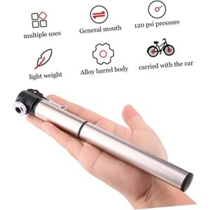 FORTE GT BİSİKLET POMPASI 120 PSI GÜMÜŞ