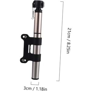 FORTE GT BİSİKLET POMPASI 120 PSI GÜMÜŞ