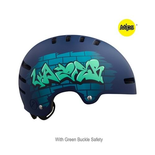 LAZER Kask One+ MIPS CE-CPSC Mat Mavi Graffiti S +GR 52-56cm