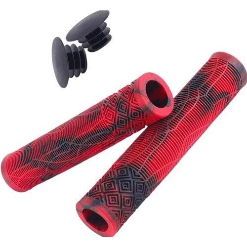 KENZE 165MM ÇİFT RENK SİLİKON MTB ELCİK - KIRMIZI SİYAH - EFR-32443-KIRMIZI SİY-STANDART