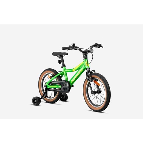 KRON XC 50 16 JANT ALÜMİNYUM ÇOCUK BİSİKLETİ PARLAK YEŞİL SİYAH