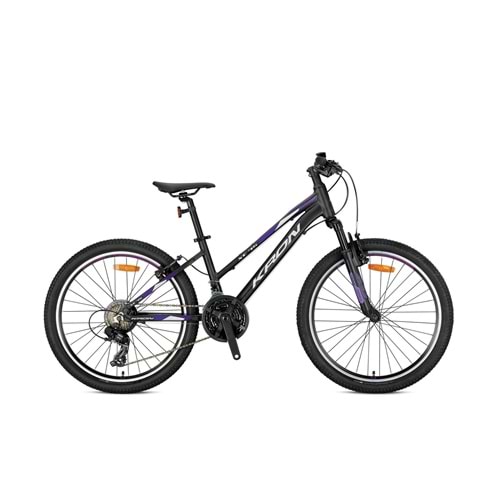 KRON XC 75 - 24 MTB Lady - 13' - 21 Vites -V.Brake - Mat Siyah/Pembe-Gri-Mavi