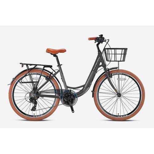 KRON CX 100 26 JANT RETRO ŞEHİR BİSİKLETİ FÜME GRİ KAHVERENGİ