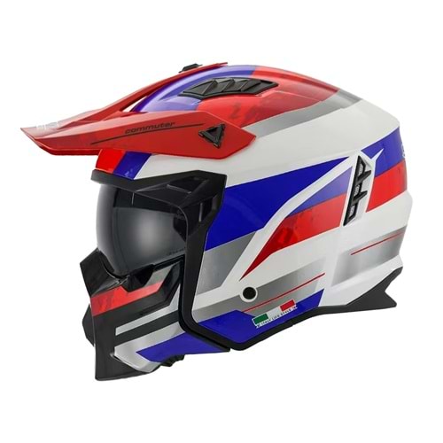 SWAY X1-X SEUL FULL FACE PROFESYONEL KASK - BEYAZ KIRMIZI - L