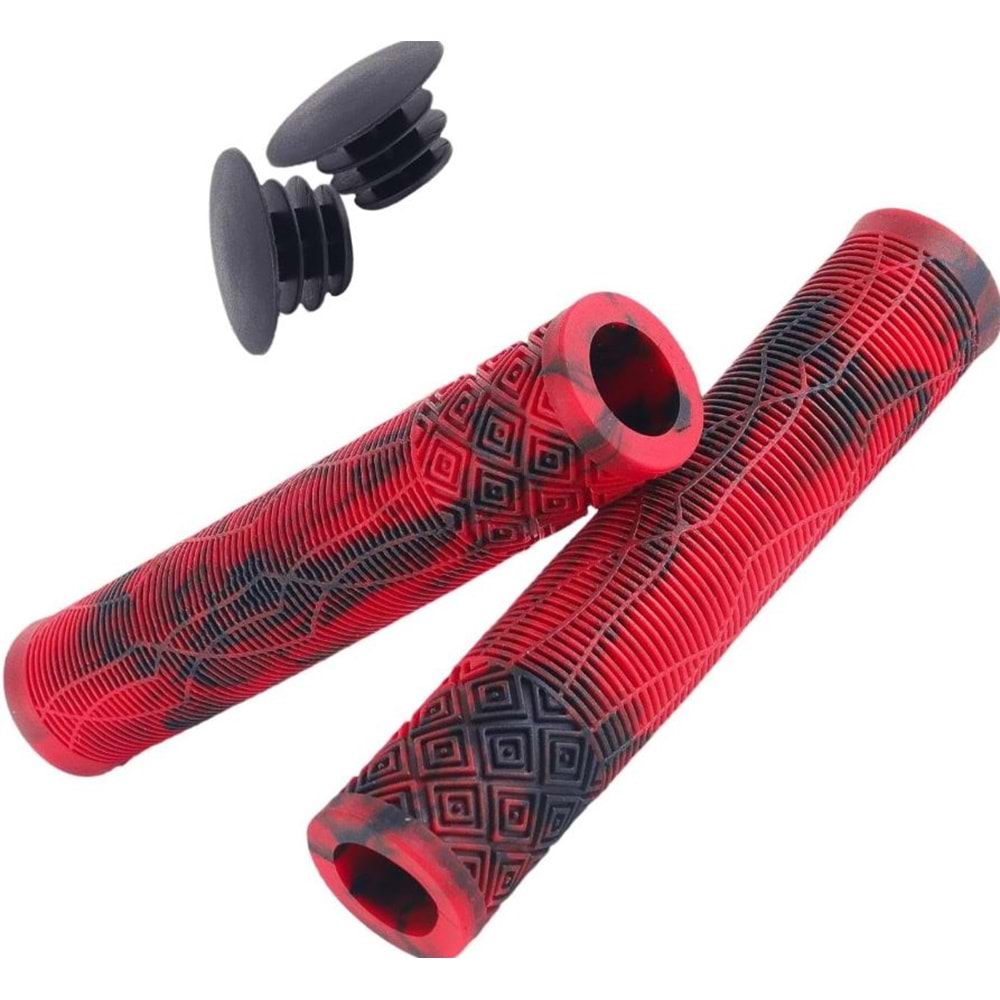 KENZE 165MM ÇİFT RENK SİLİKON MTB ELCİK - KIRMIZI SİYAH - EFR-32443-KIRMIZI SİY-STANDART
