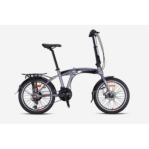 KRON FD 2100 DİSK FREN 21 VİTES KATLANIR BİSİKLET GRİ TURUNCU