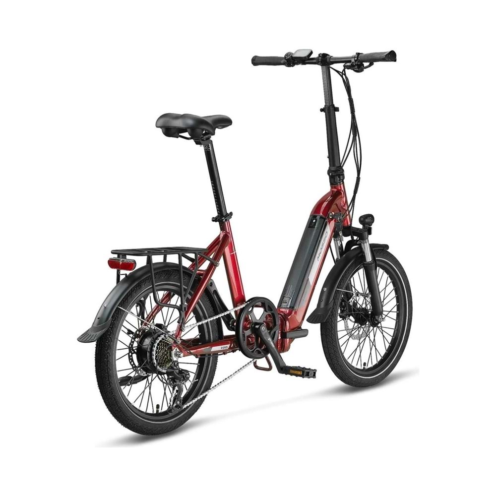 MOSSO KRONOS ELEKTRİKLİ KATLANIR HD FREN BİSİKLET BORDO