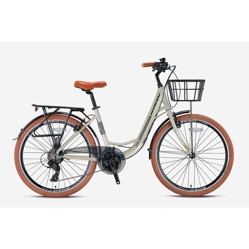 KRON CX 100 26 JANT RETRO ŞEHİR BİSİKLETİ BEJ SİYAH KAHVERENGİ